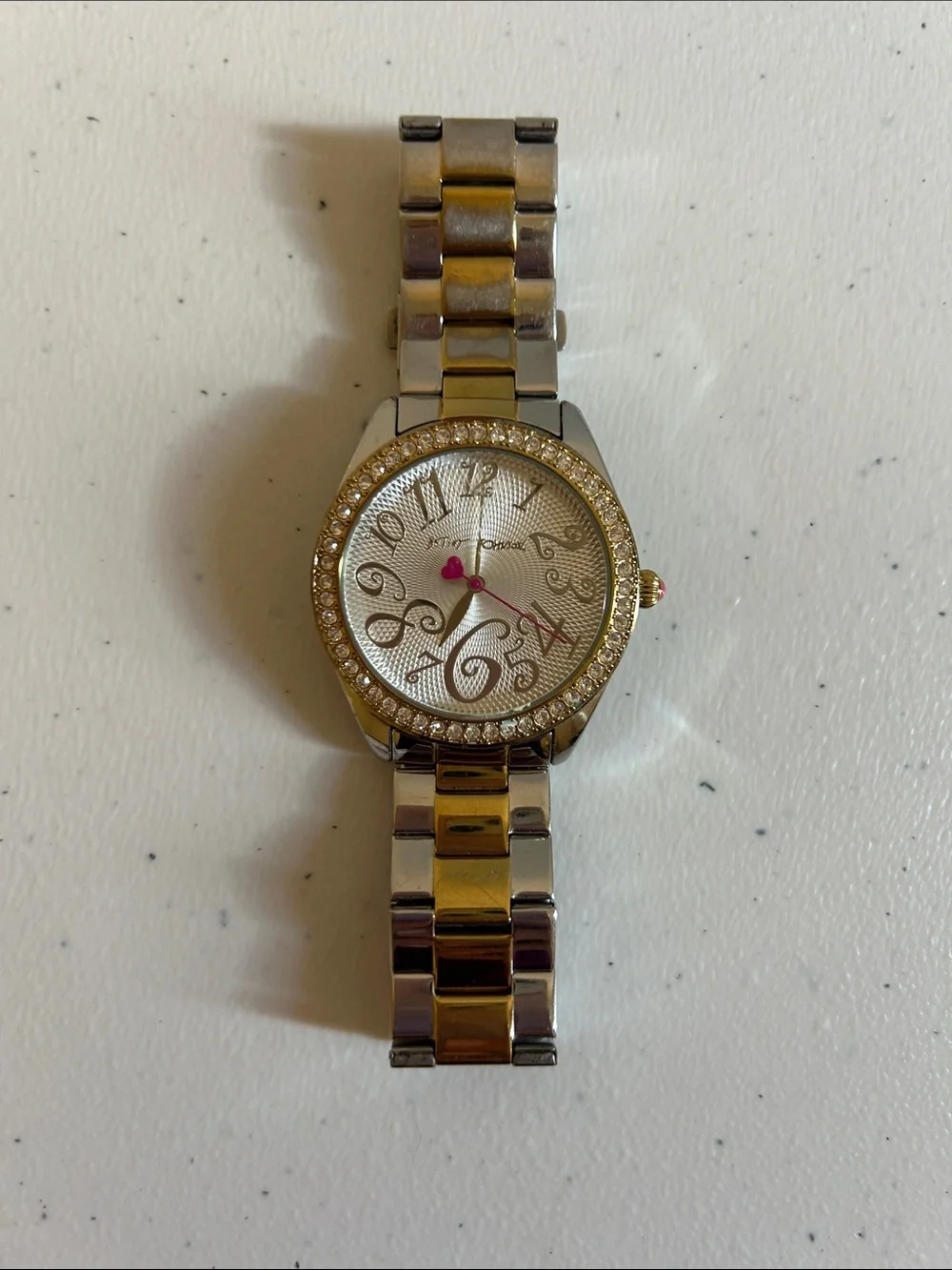 Betsey Johnson Two-Tone Crystal Accent Women's Watch - Silver & Gold